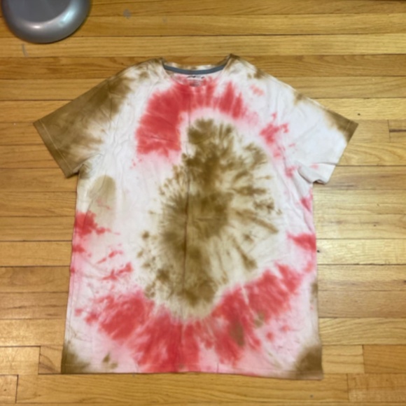 Brown and Red Tie Dye Shirt - Picture 1 of 2